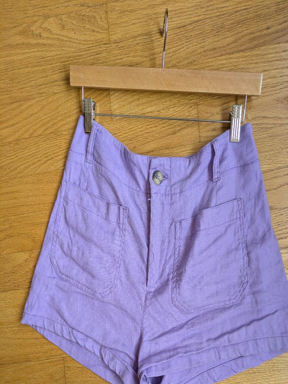 Purple colette shorts (Maeve Anthropologie)